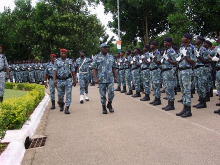 Entrée de l'École de Gendarmerie de Toroguhé, quartier Toroguhé à Daloa.